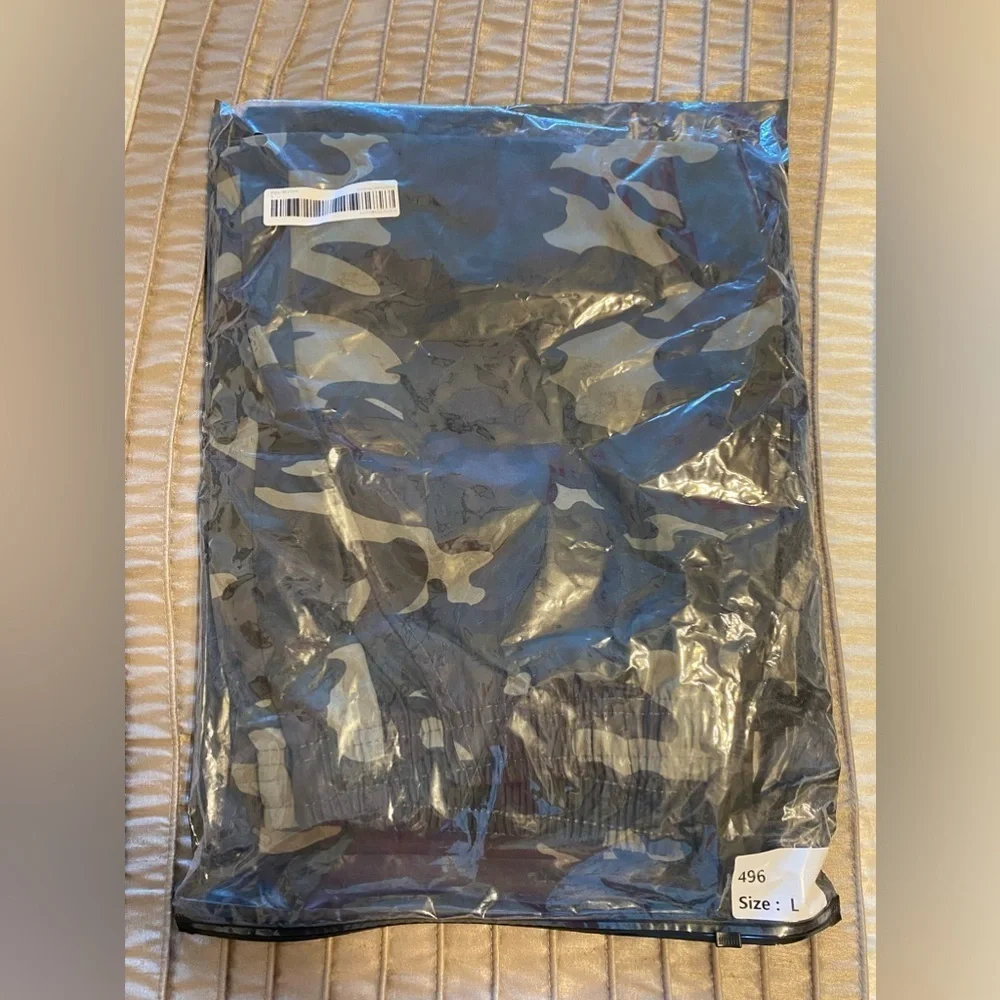 Casual Camouflage Pattern Cargo Pants -EUC-MensLarge ElasticWaist JoggersPockets